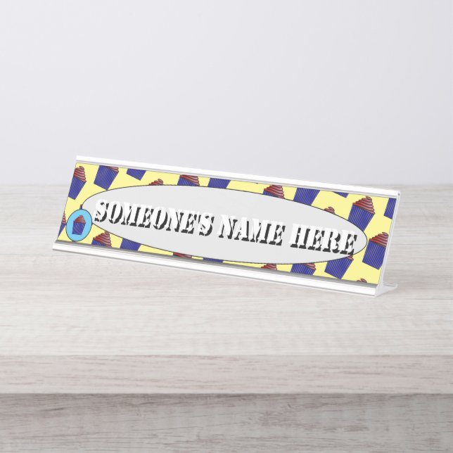 Placa De Mesa Cupcake por Kenneth Yoncich (Frente)