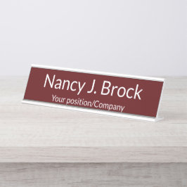 Placa De Mesa Custom Name Desk Name Plate for Office Decor
