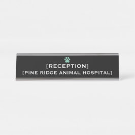 Placa De Mesa Custom Office Reception Name Plate | VET & Medical