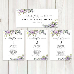 Placa de Mesa de Cabeceira de Casamento com Flores