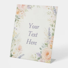 Placa de Mesa de Casamento Jardim de Primavera