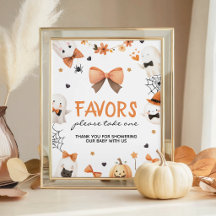 Placa de Mesa de Favores Little Boo 8x10 Card