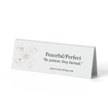 Placa de Mesa de Plástico Pacífico/Perfeito