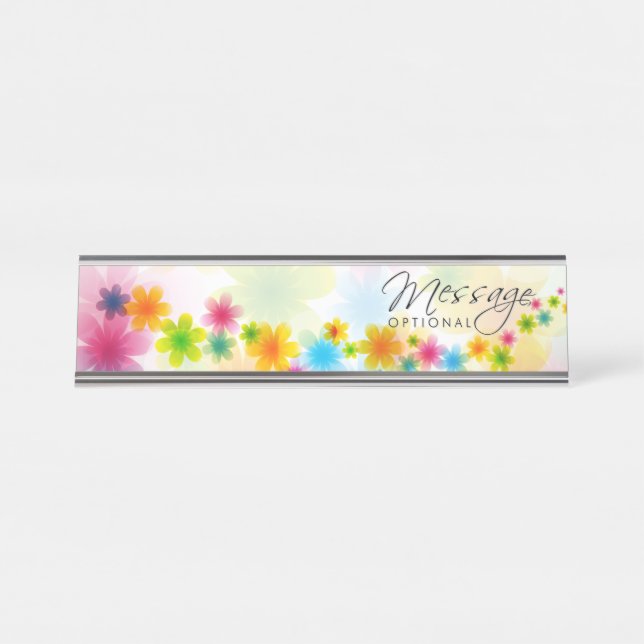 Placa De Mesa Decor da Flor 54 (Frente)