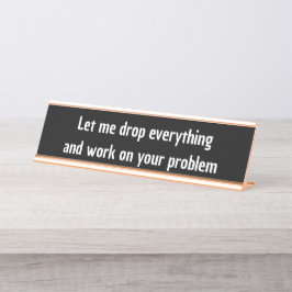 Placa De Mesa Deixe-me deixar tudo o presente do colega Gen z en