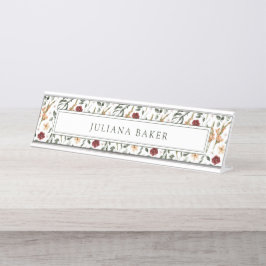 Placa De Mesa Delicar Floral Personalizado