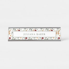 Placa De Mesa Delicar Floral Personalizado