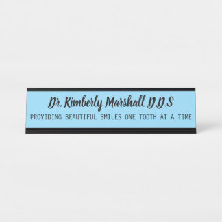 Placa De Mesa Dentist Beautiful Teeth Small Blue