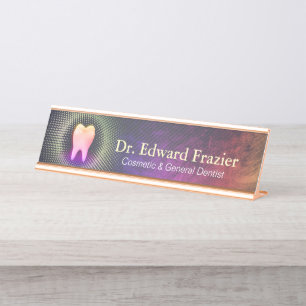 Placa De Mesa Dentista profissional Dentista Dentista Dente Rosa