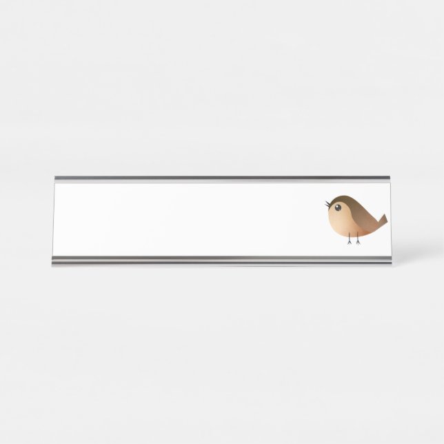 Placa De Mesa Desenho animado de passarinho (Frente)