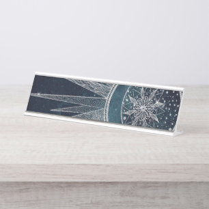 Placa De Mesa Design azul de Mandala