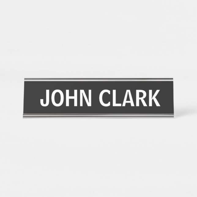 PLACA DE MESA DESK NAME PLATE SIMPLE BASIC CUSTOM (Frente)