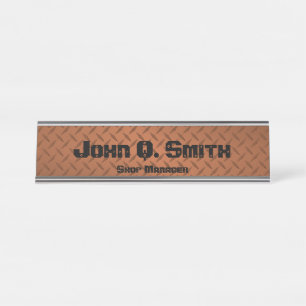 Placa De Mesa Diamondplate de cobre personalizado de estilo indu