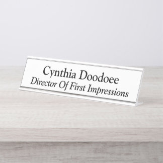 Placa De Mesa Diretor De Primeiras Impressões Branco