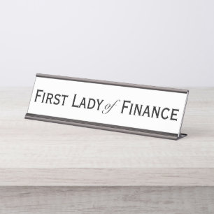 Placa De Mesa Diretora de Finanças Funny Female Contadora CFO