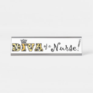 Placa De Mesa "DIVA" de uma enfermeira!"