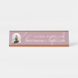 Placa De Mesa Divertido Fofo Chic Melhor Amiga & Chefe Galentine