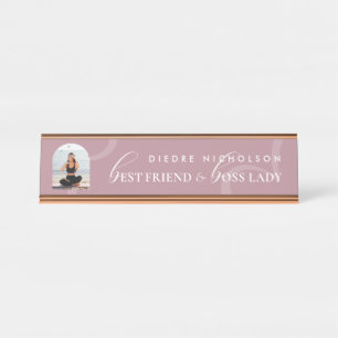 Placa De Mesa Divertido Fofo Chic Melhor Amiga & Chefe Galentine