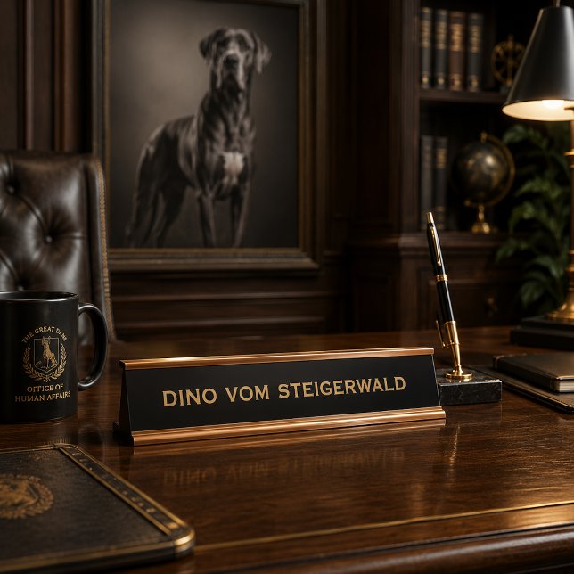 Placa De Mesa Dogues Alemães (Criador carregado)