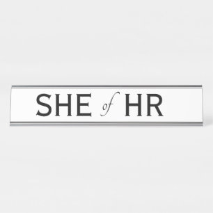 Placa De Mesa Dona de Recursos Humanos Engraçada Mulher Present