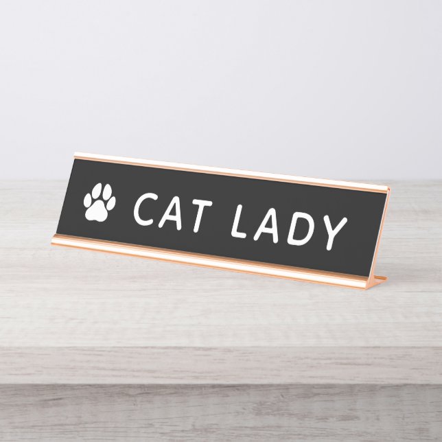 Placa De Mesa Dona dos Gatos (Frente)