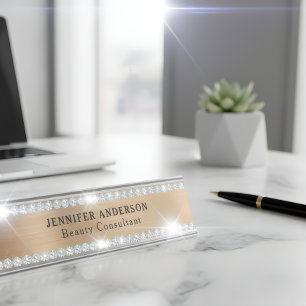Placa De Mesa Dourado metal e lacre