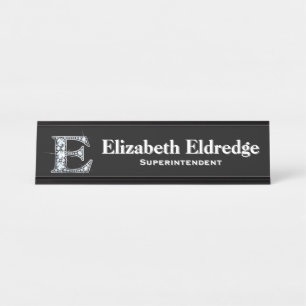 Placa De Mesa E Faux Diamond Desk Nameplate