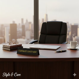 Placa De Mesa Economics Department Custom Academic Room