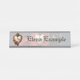 Placa De Mesa Elegância Eterna – Coração Mecânico