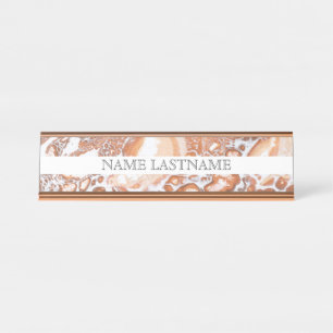 Placa De Mesa Elegante de mármore branco de coral
