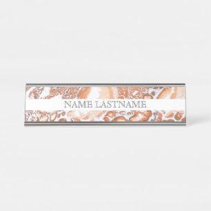 Placa De Mesa Elegante de mármore branco de coral