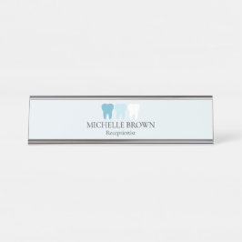Placa De Mesa Elegante luz azul profissional de dentista