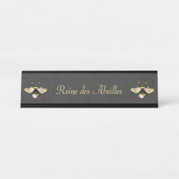 Placa De Mesa Elegantes Rosas Rosa Rainha Abelha Francesa Cinza