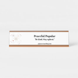 Placa de Mesa em Rosa Dourado Pacífico/Popular