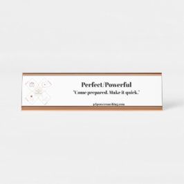Placa de Mesa em Rose Gold Perfeito/Poderoso