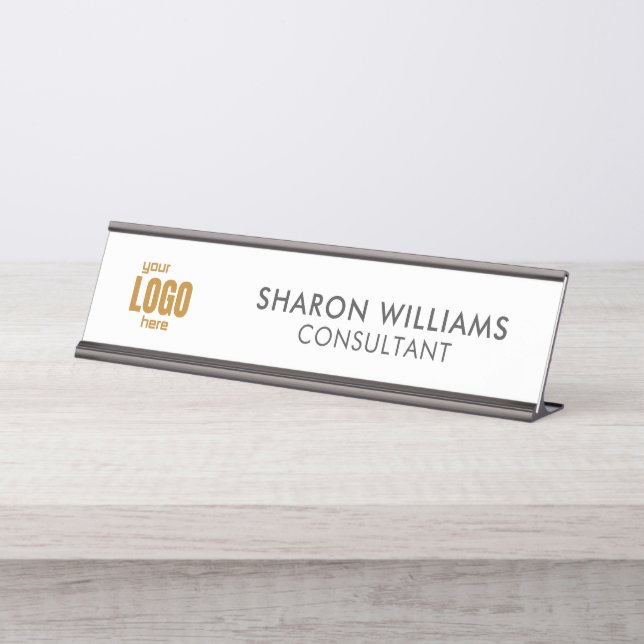 Placa De Mesa Empresa Personalizada Profissional (Frente)