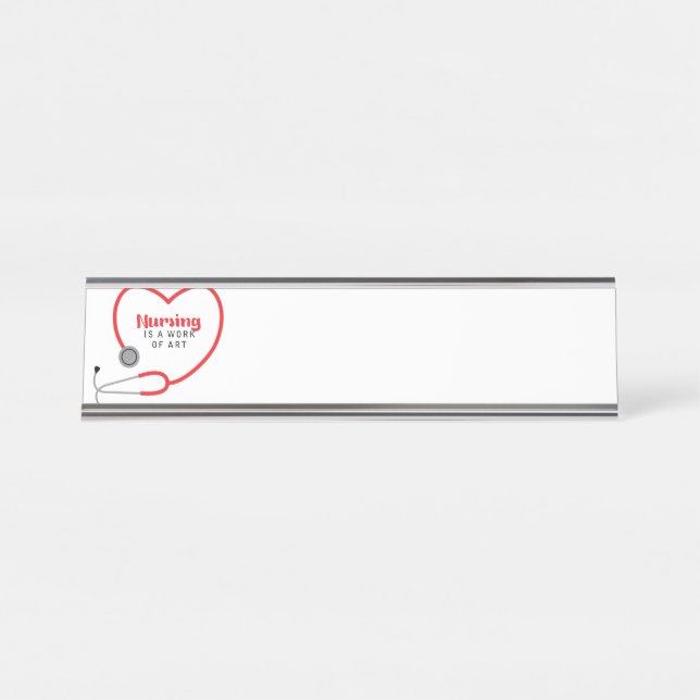 Placa De Mesa Enfermagem É Arte (Frente)