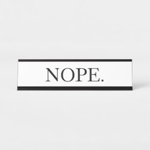 Placa De Mesa Engraçado Não