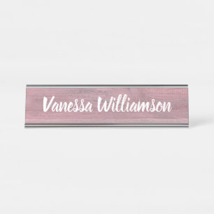 Placa De Mesa Escritório de madeira rústico profissional do