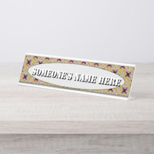 Placa De Mesa Espirais Amarelas por Kenneth Yoncich