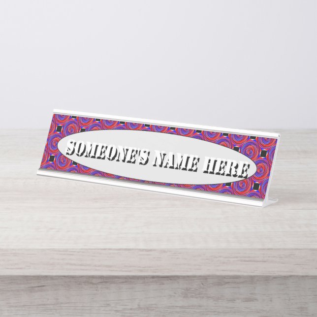 Placa De Mesa Espiral Red & Blue Counter de Kenneth Yoncich (Frente)