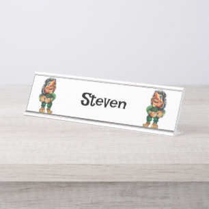 Placa De Mesa Estandinava - Troll Engraçado Ilustração de Aquare
