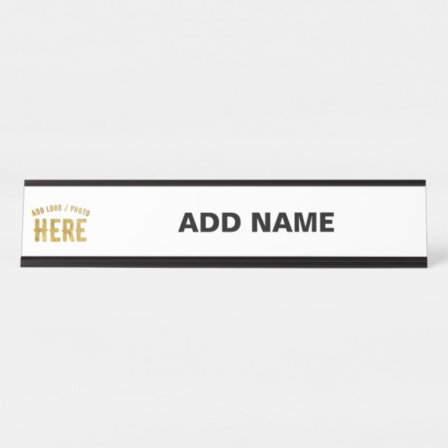 PLACA DE MESA ESTILO MODERNO PERSONALIZÁVEL BRANCO VERIFICADO CO (Frente)