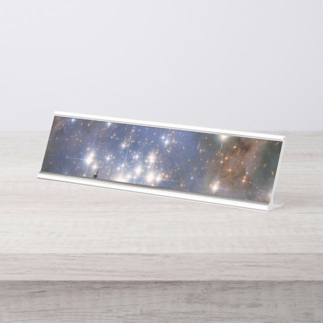 Placa De Mesa Estrelas de Diamante no Espaço Hubble na Nebulosa  (Frente)