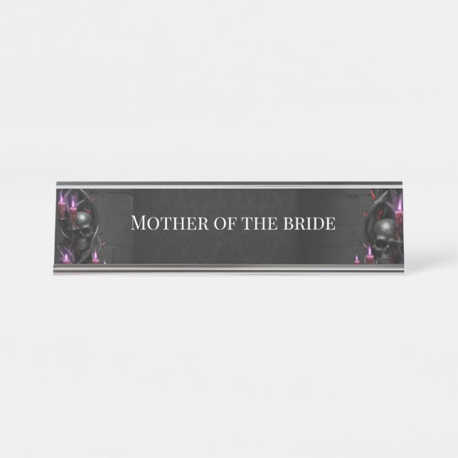 Placa De Mesa Eternal Night Gothic Vampire Wedding Dark Romance  (Frente)