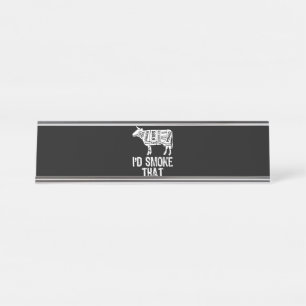 Placa De Mesa Eu Fumava Aquele Barbecue Fumante De CHURRASCO De 