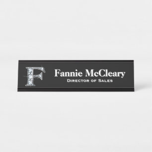 Placa De Mesa F Faux Diamond Desk Nameplate