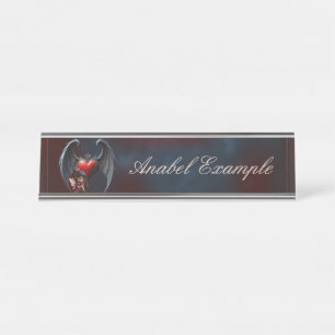Placa De Mesa Fada do Dia dos Namorados da Lua de Sangue