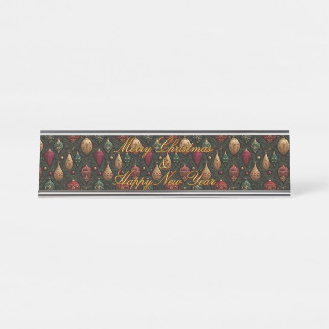 Placa De Mesa Festive Damask  (Frente)