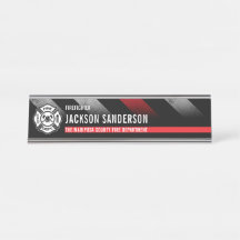 Firefighter Thin Red Line Logo Fire Department